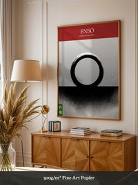 Enso Kreis schwarz weiß minimalistisch