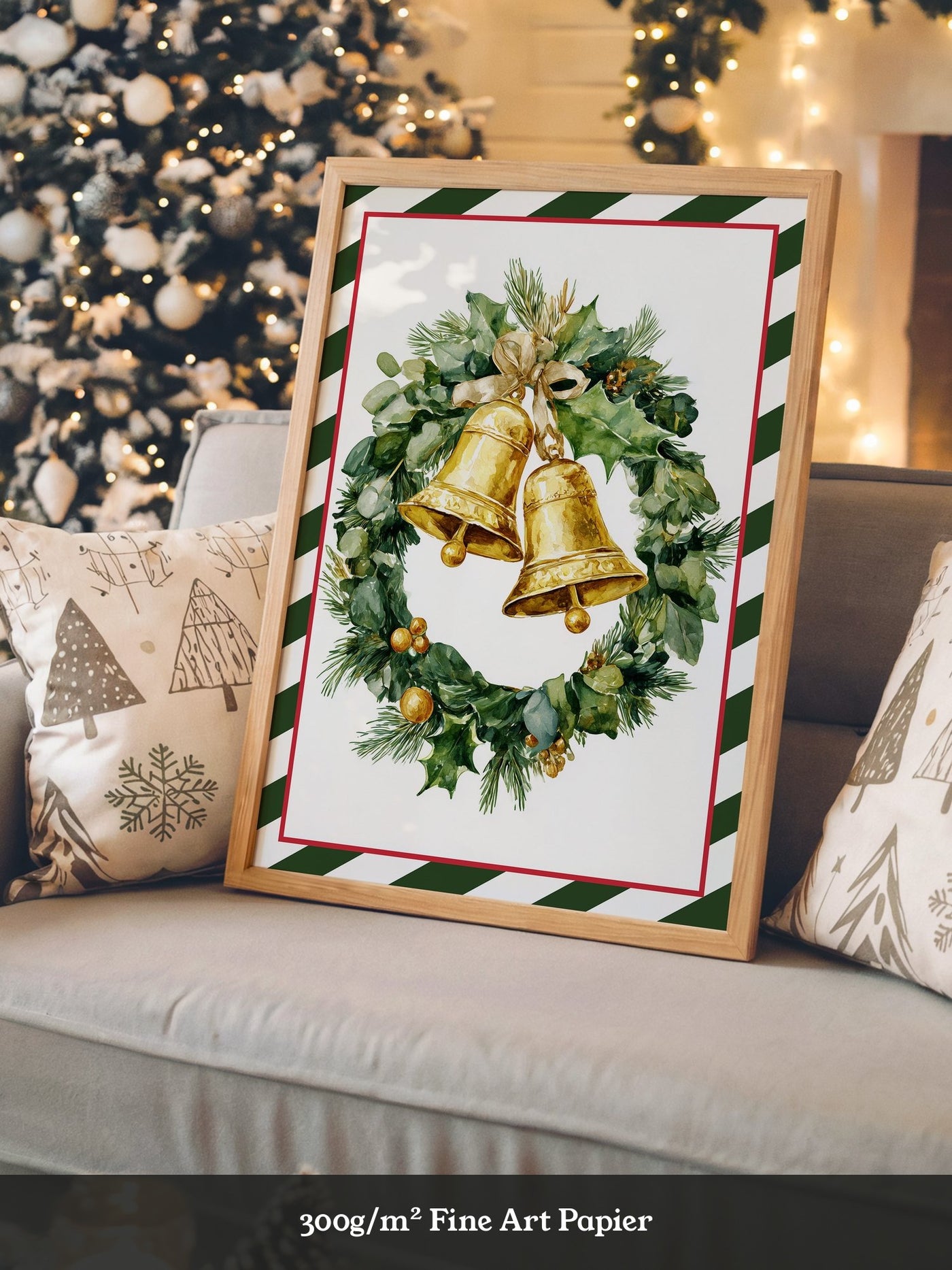 Weihnachtskranz Goldene Glocken