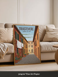 Trastevere Illustration Gasse
