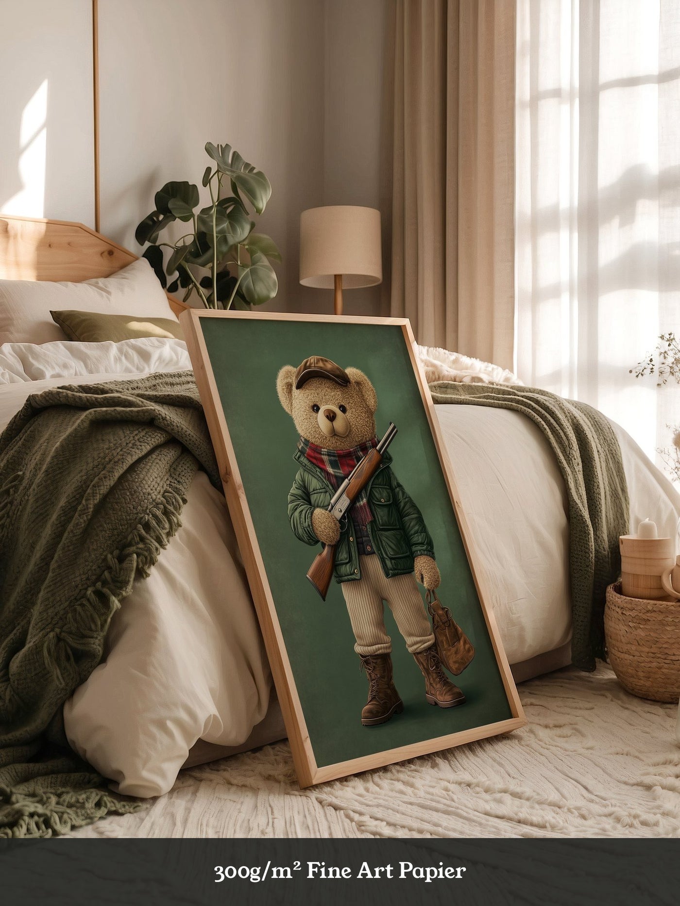 Teddybär Abenteurer Grünkleidung