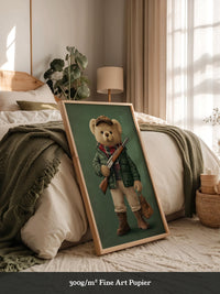Teddybär Abenteurer Grünkleidung