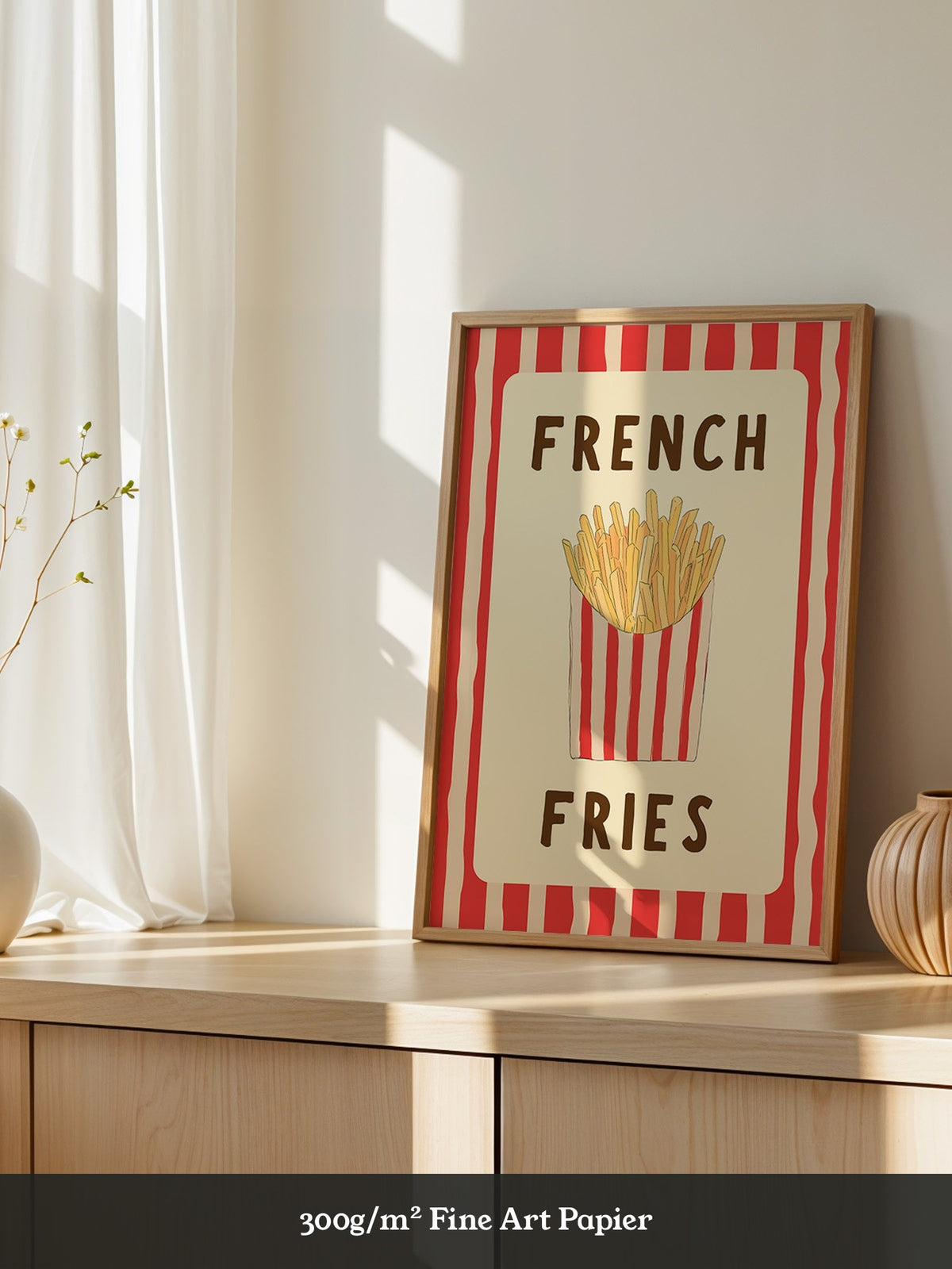 Pommes Streifen Stil