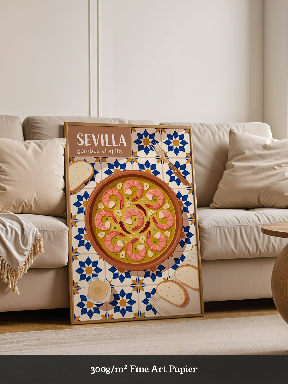 Sevilla Gambas Illustration