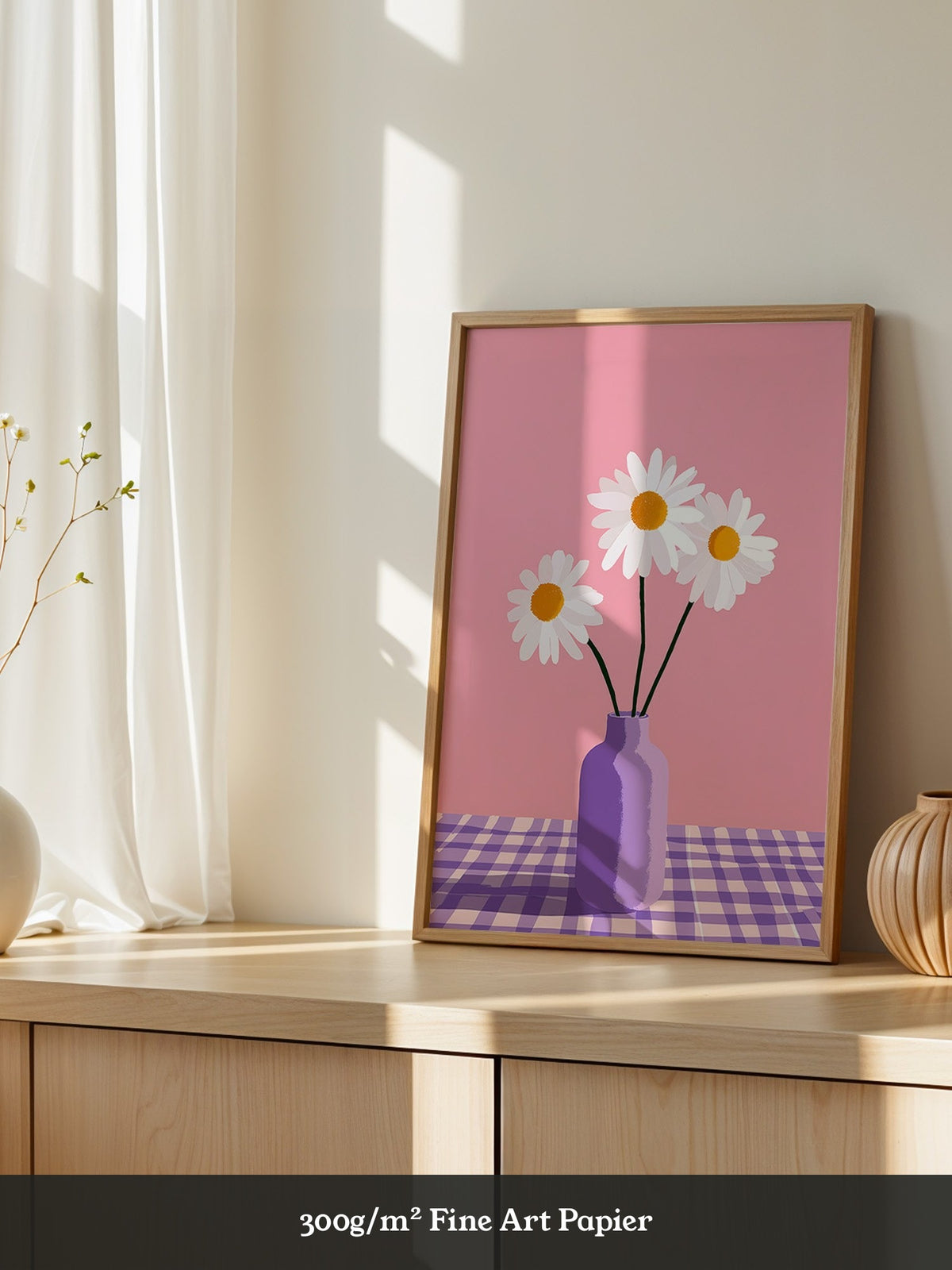 Gänseblümchen Vase Pastellfarben