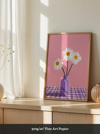 Gänseblümchen Vase Pastellfarben