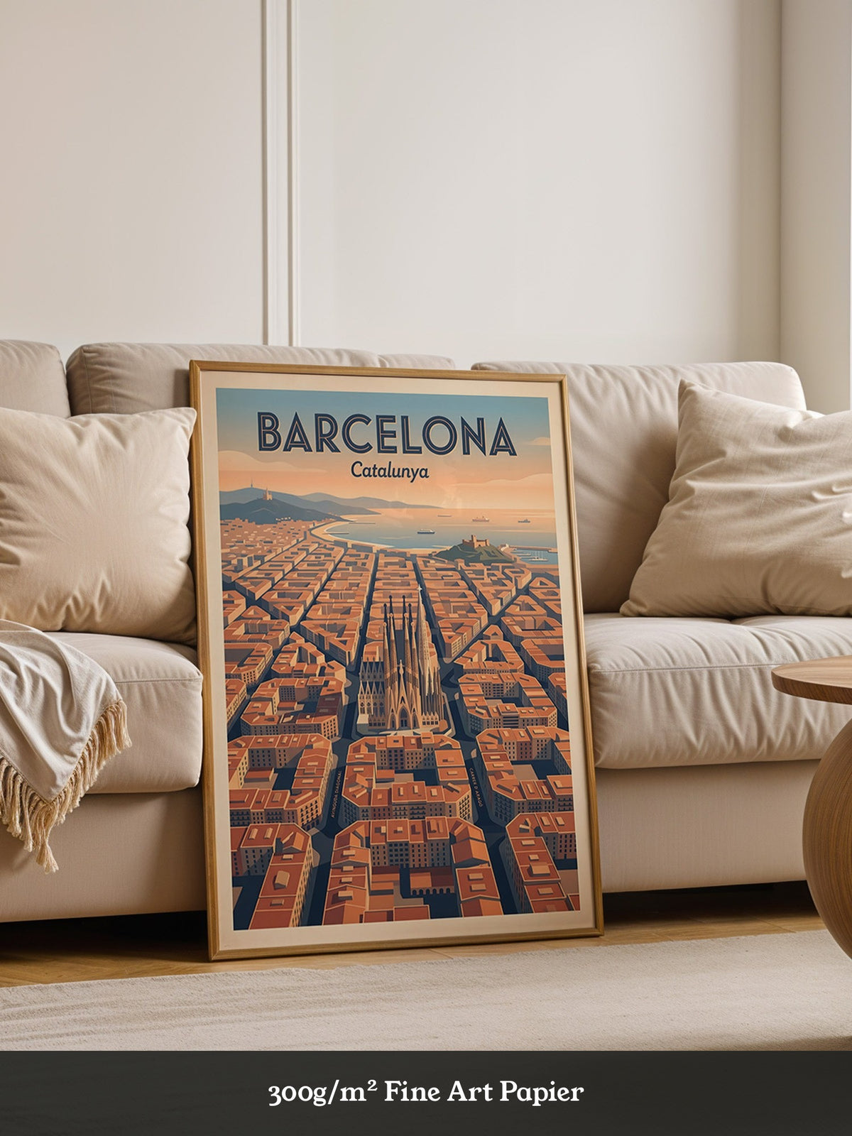 Barcelona Stadtansicht Retro