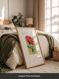 Rote Pfingstrose Aquarell Kunst
