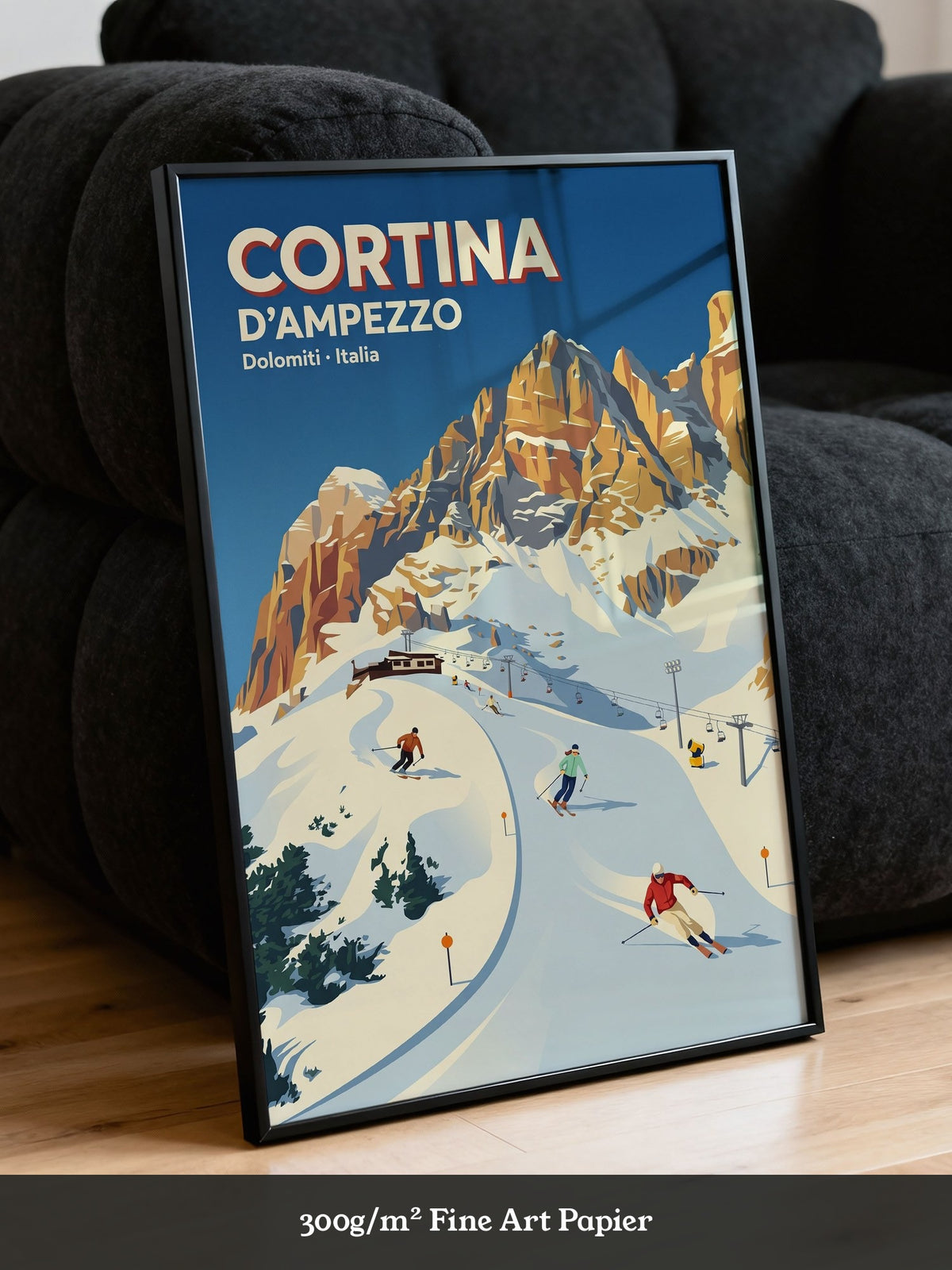 Cortina Skigebiet Retro