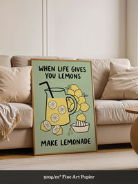 Zitronenlimonade Poster Küche