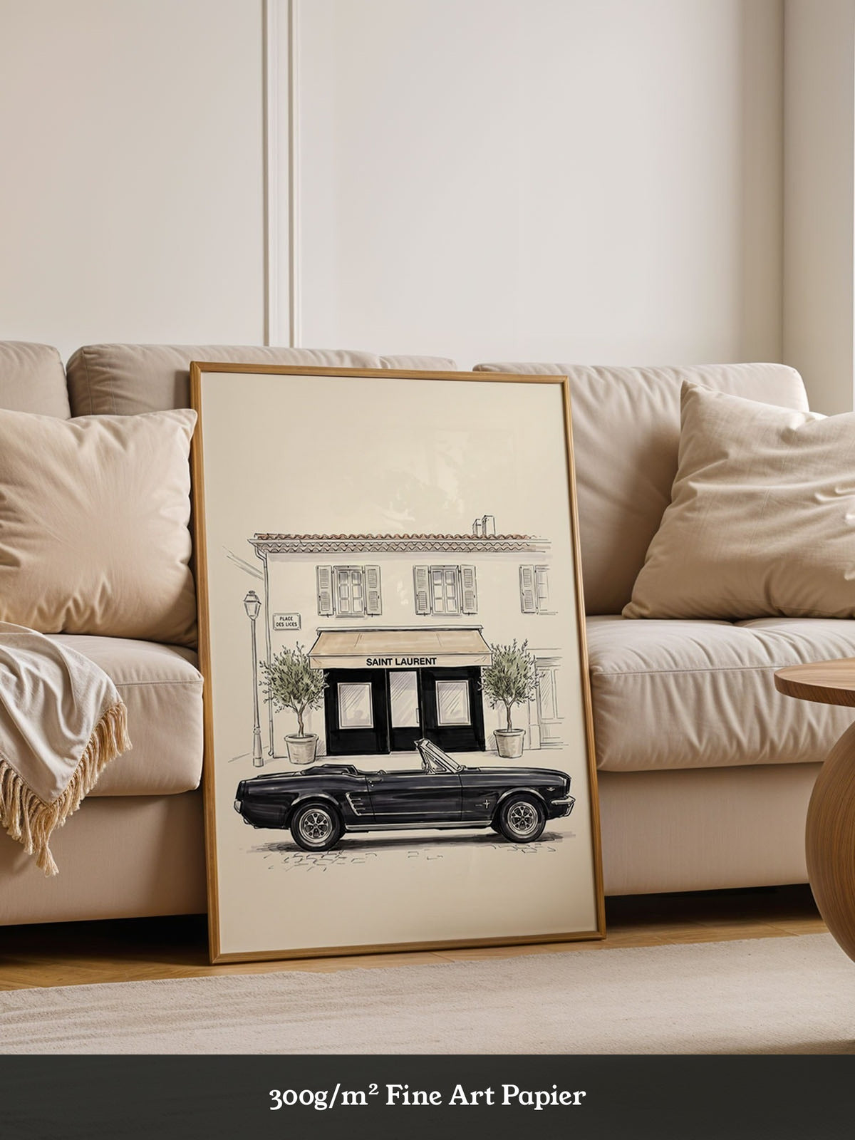 Elfer Cabrio Retro Schwarz-Weiß