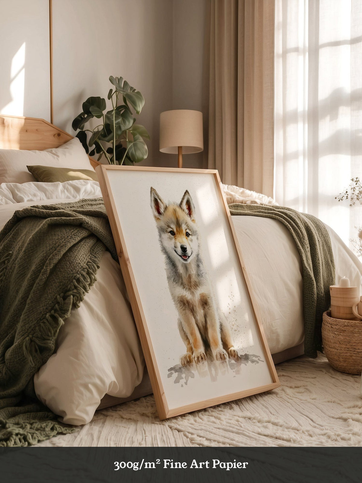 Welpen Porträt Aquarell Stil