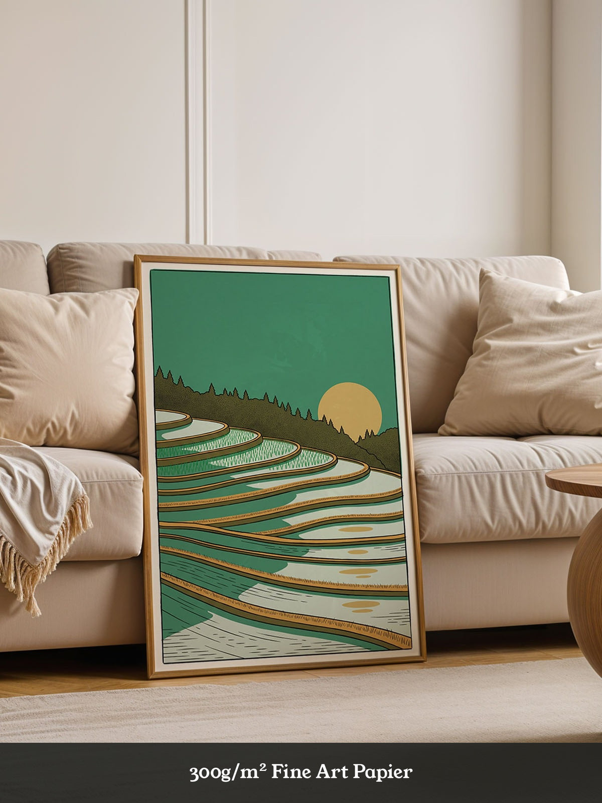 Reisfelder Sonnenuntergang
