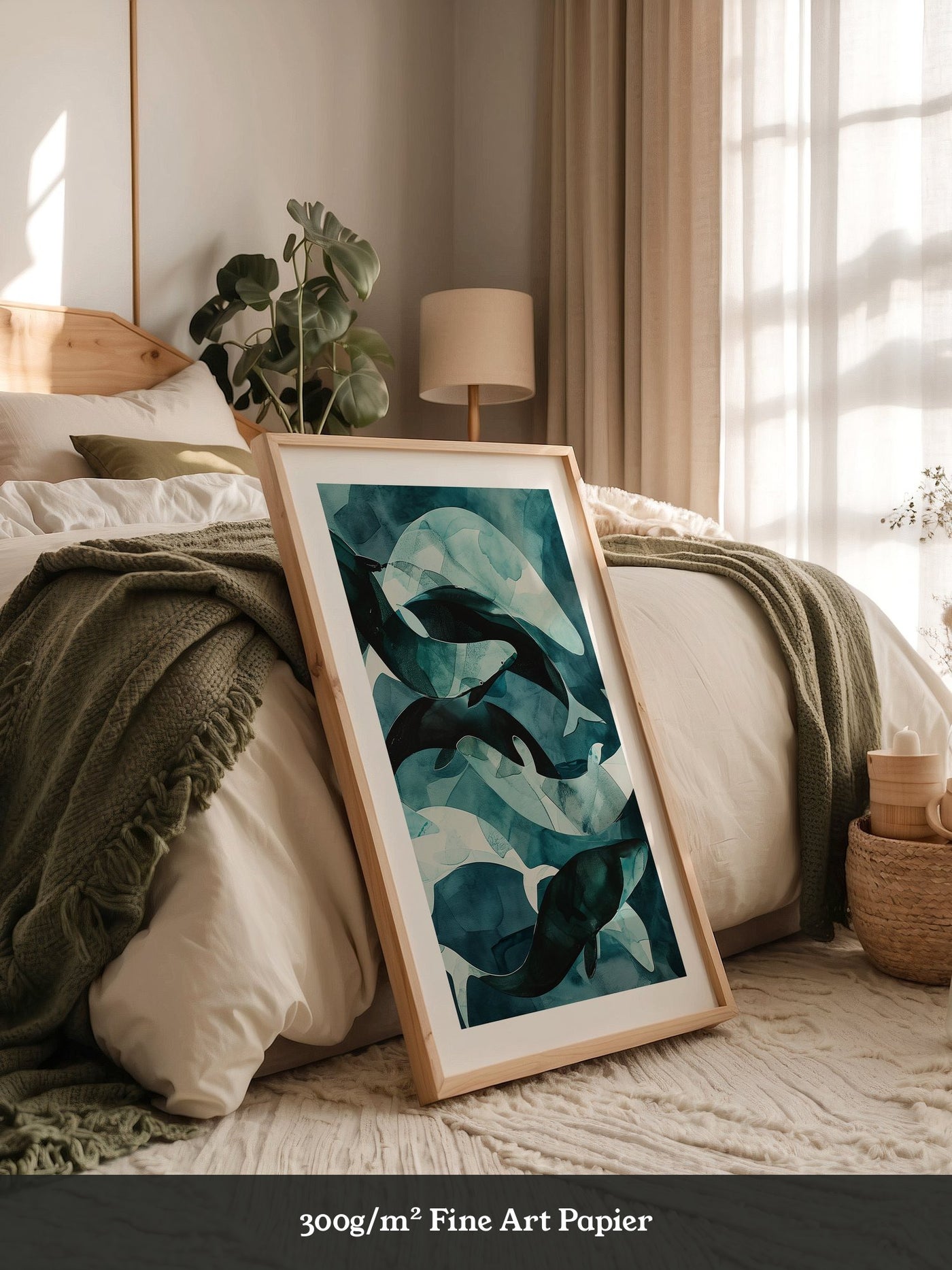 Wale Kunst Blaugrün