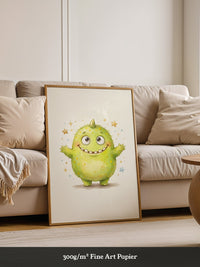 Fröhliches Grünes Monster