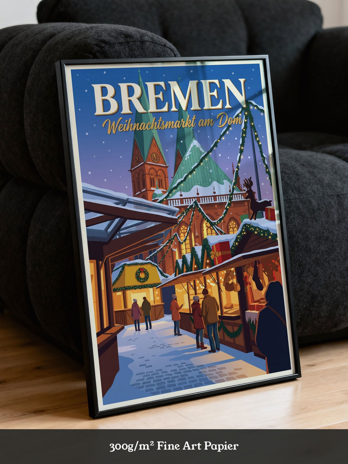 Weihnachtsmarkt Bremen Illustration
