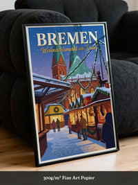 Weihnachtsmarkt Bremen Illustration