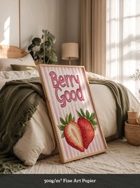 Erdbeeren Pastell Streifen