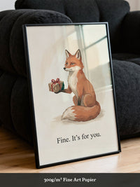 Fuchs Geschenk Illustration