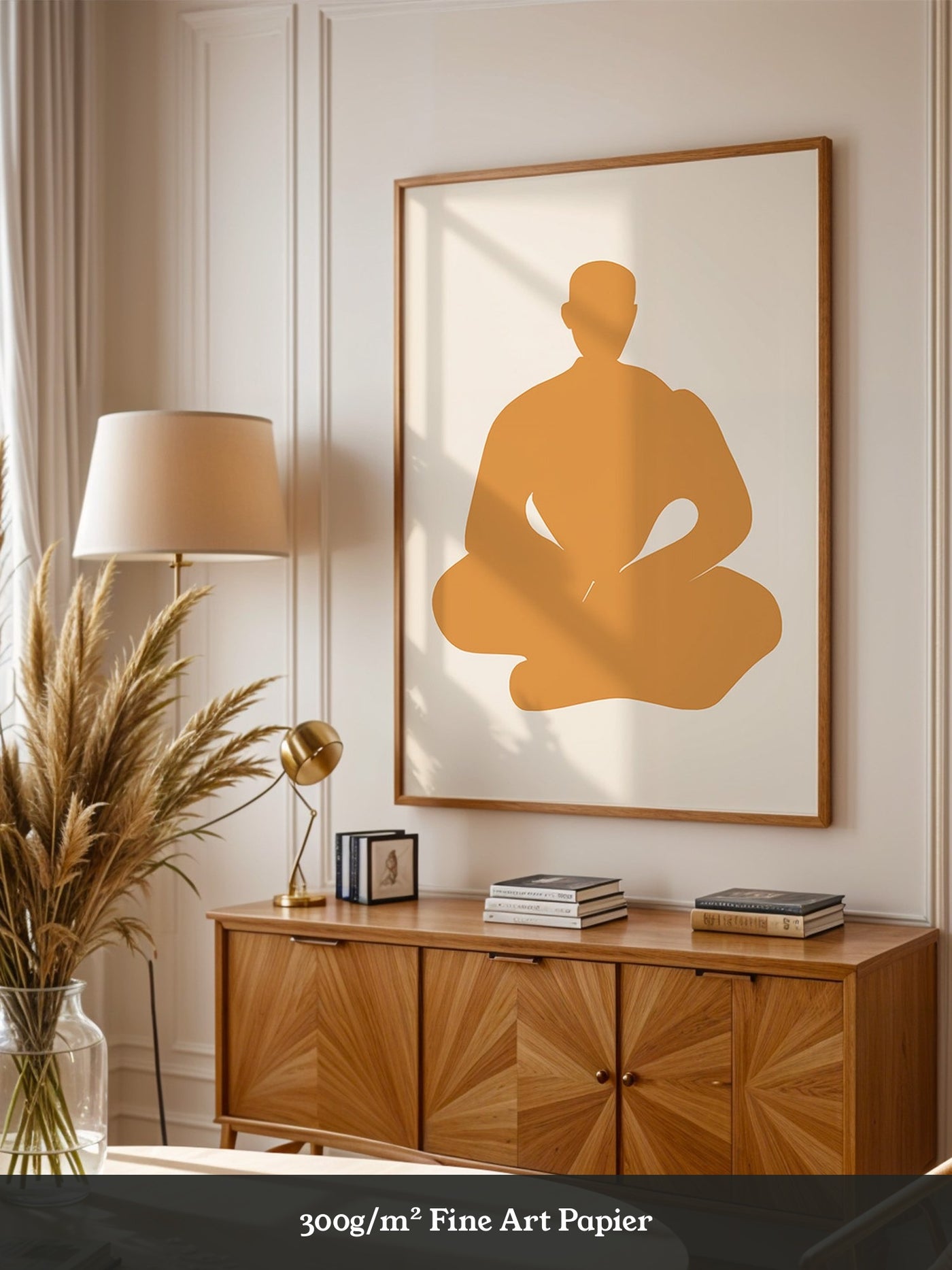 Meditierende Silhouette minimalistisch