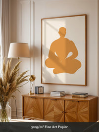 Meditierende Silhouette minimalistisch