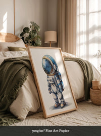 Astronaut Comic-Stil Farbig