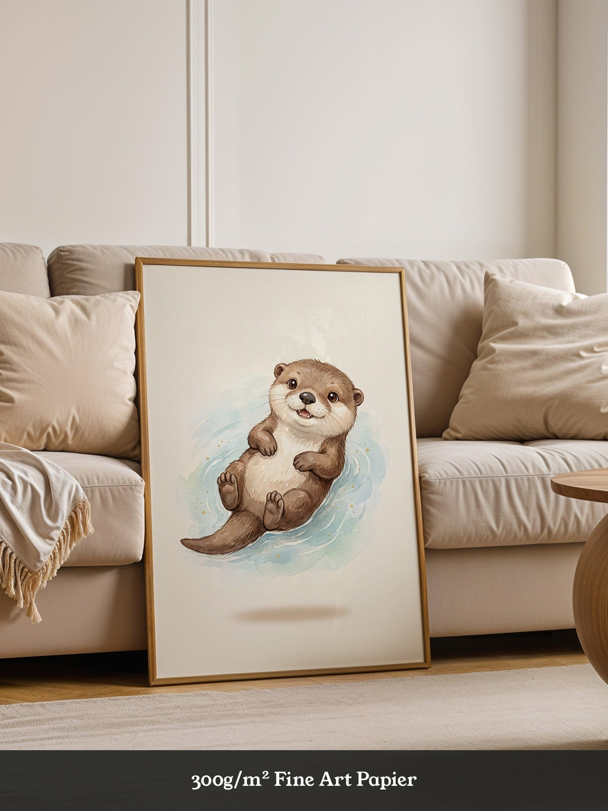 Lächelnder Otter Aquarell