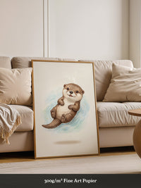 Lächelnder Otter Aquarell