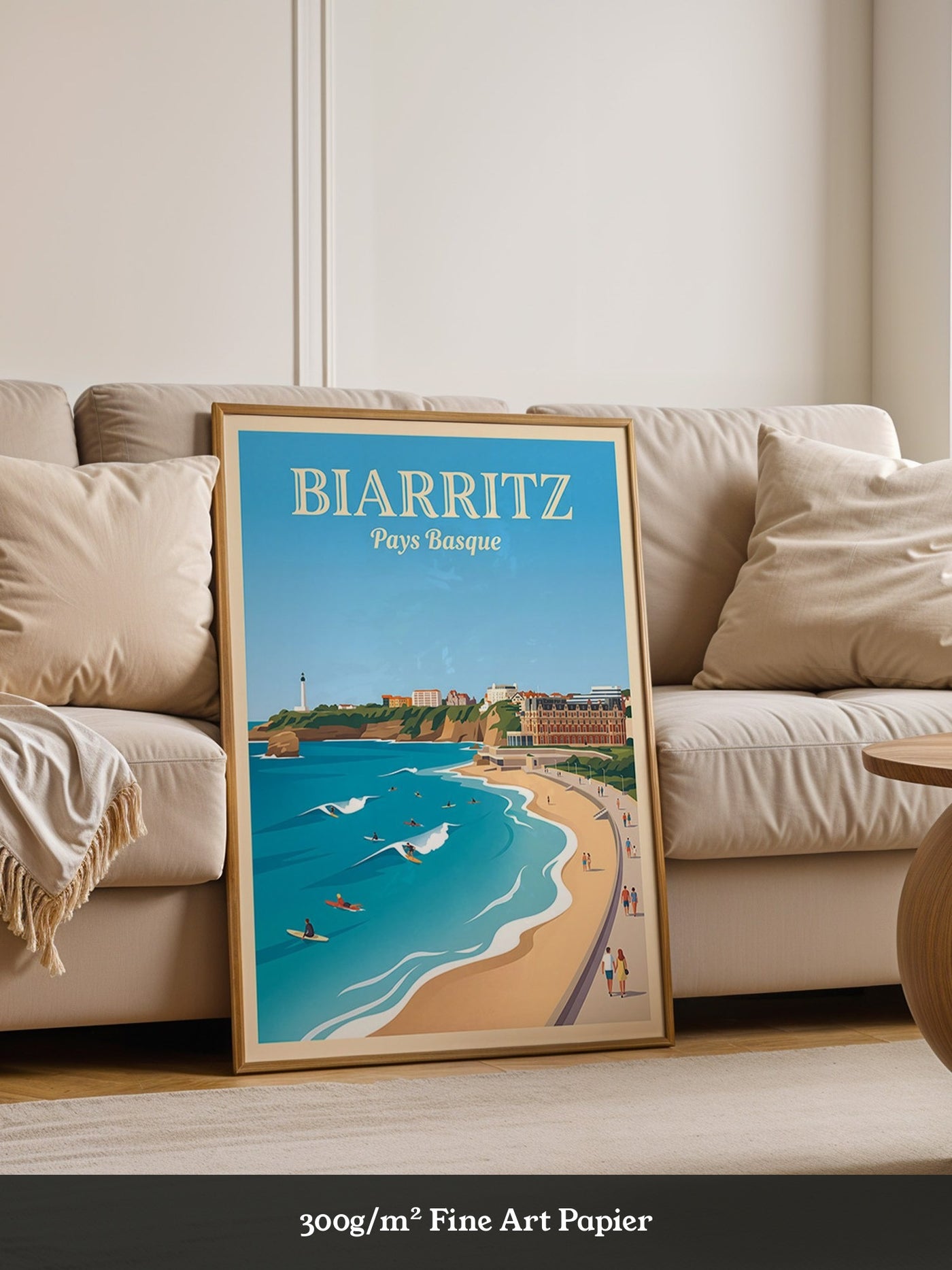 Biarritz Küste Surfer Retrostil
