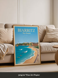 Biarritz Küste Surfer Retrostil