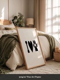 Hundeliebe Symbolik Schwarzweiß