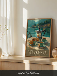 Kaffeekanne Seeufer Malerei