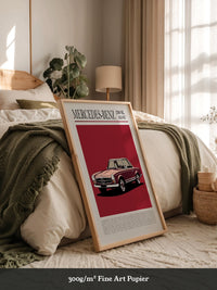 Mercedes 230 SL Illustration Retro
