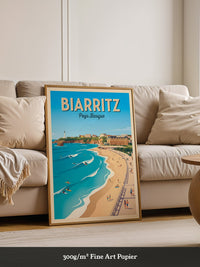 Biarritz Strand Retro Look
