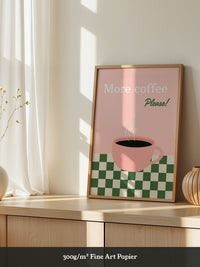Kaffeetasse Rosa Schachbrett