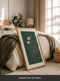 Blumen Skizze auf Grün