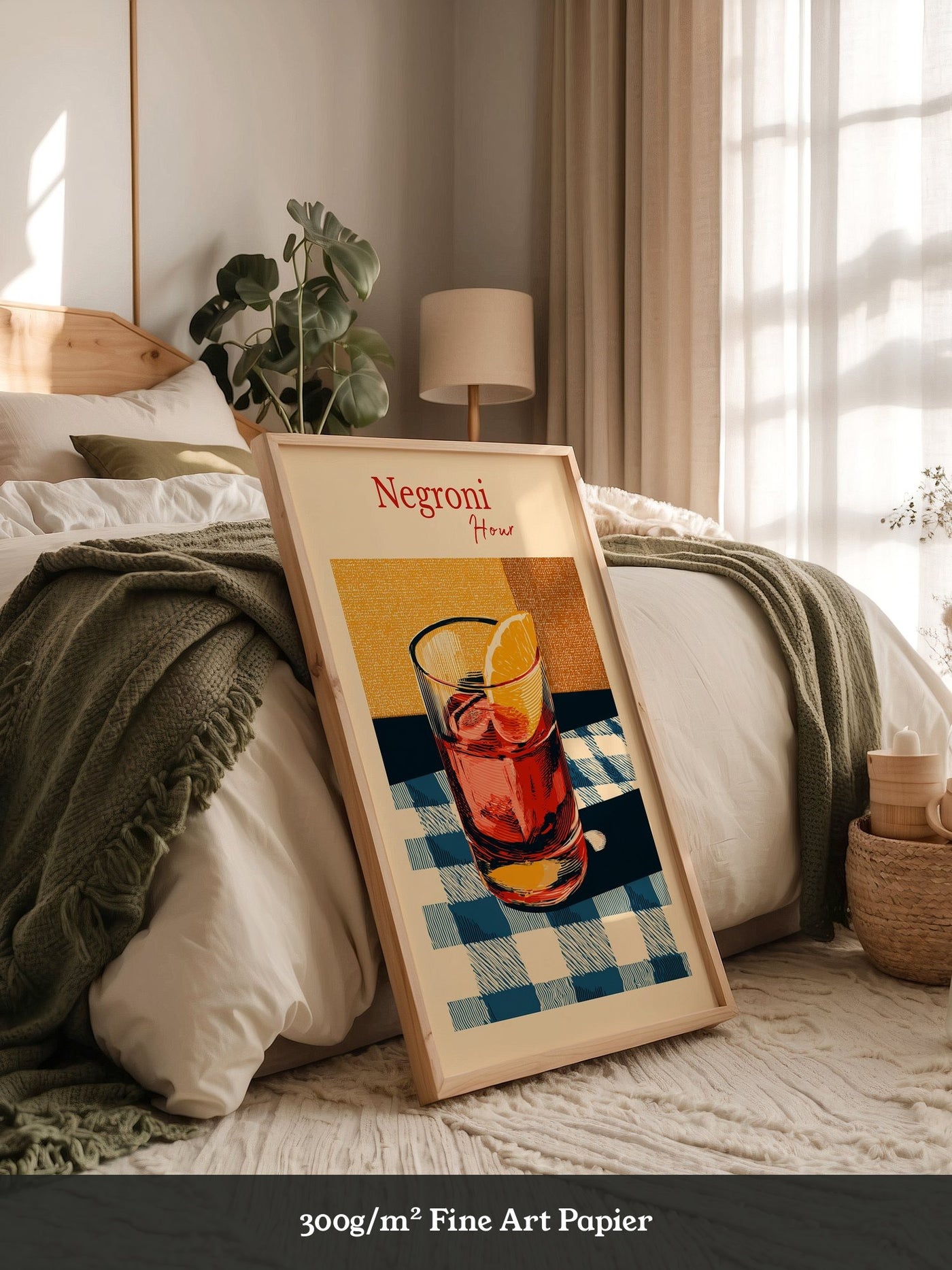 Negroni Glas Retro-Muster