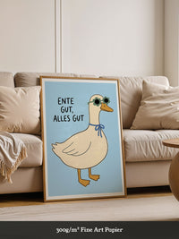 Ente Sonnenbrille Poster