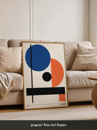 Geometrische Formen Blau Orange
