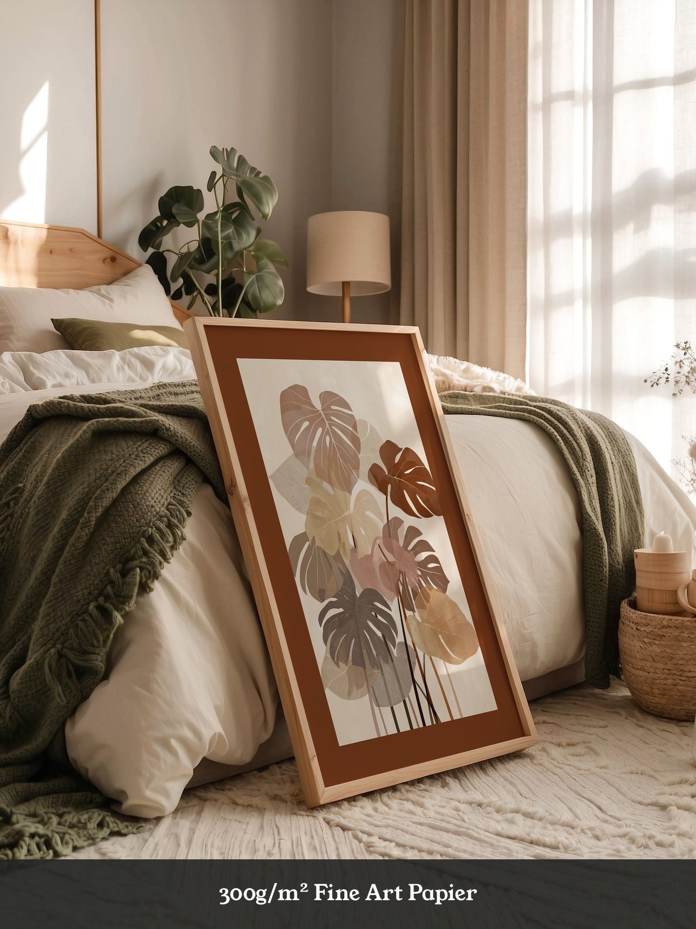 Monstera Blätter Erdtöne