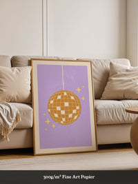Discokugel Lila Poster