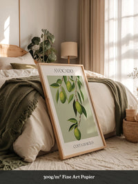 Avocados Zweige Illustration Grün