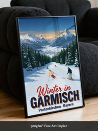 Skifahrer Alpen Winter