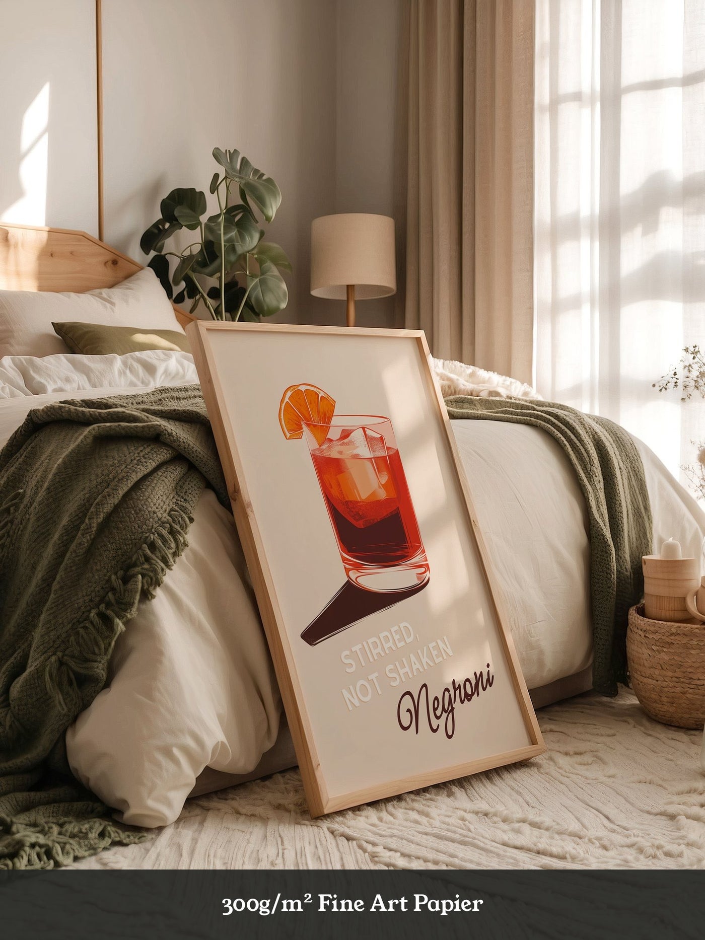 Negroni Cocktail Illustration Orange