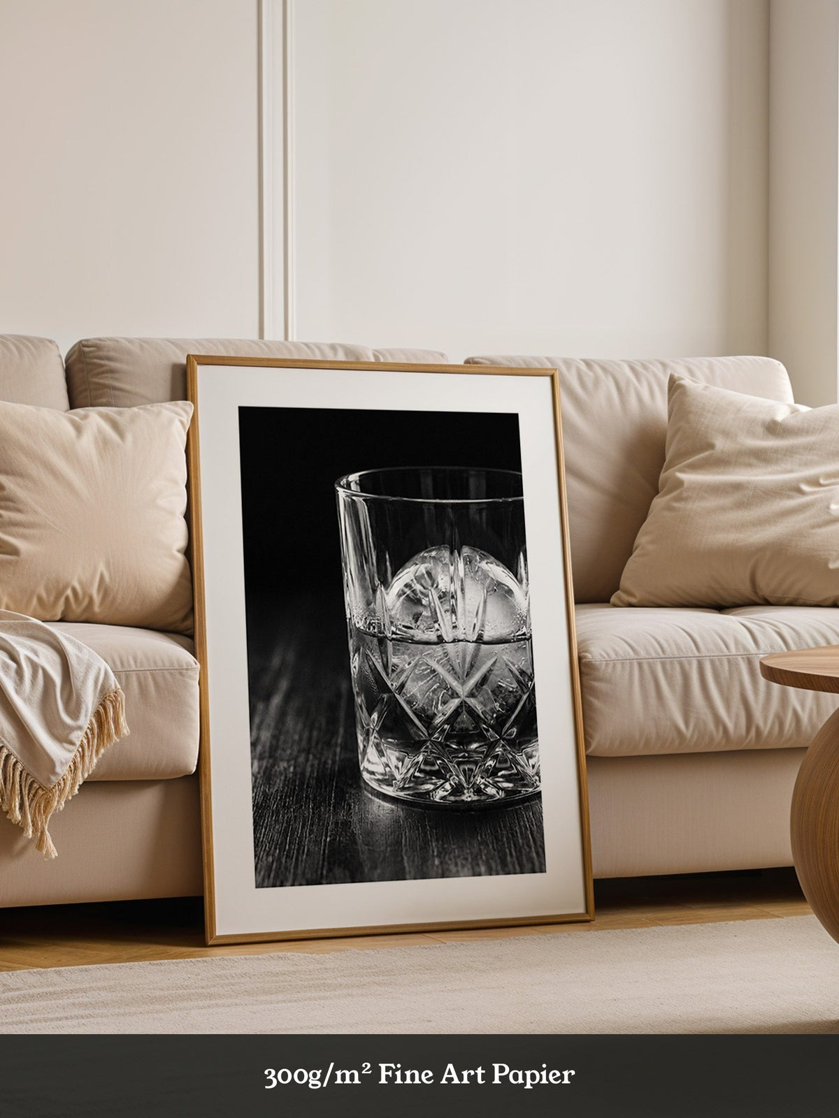 Tumbler Glasgeometrie Schwarzweiß