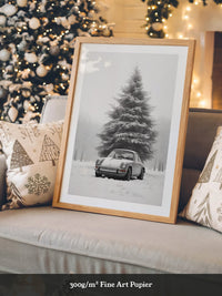 Porsche Schnee Tannenbaum Vintage