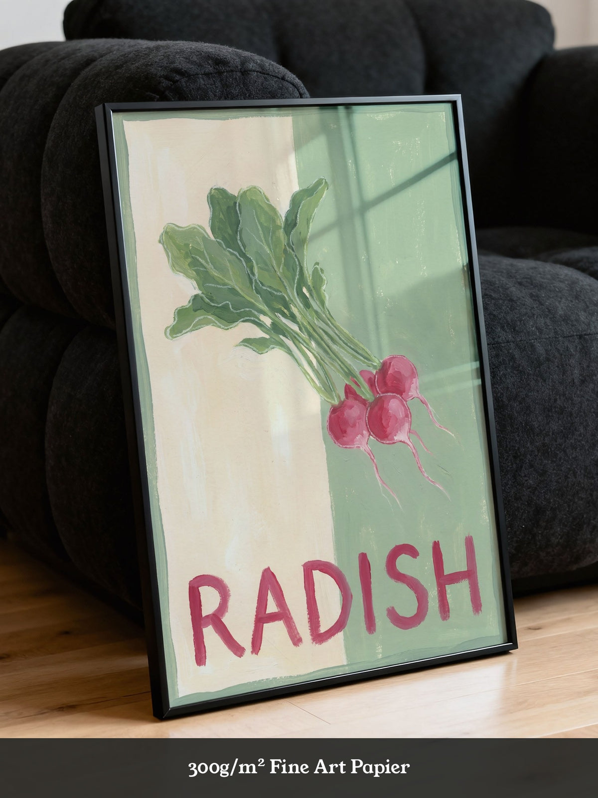 Radieschen Zeichnung retro