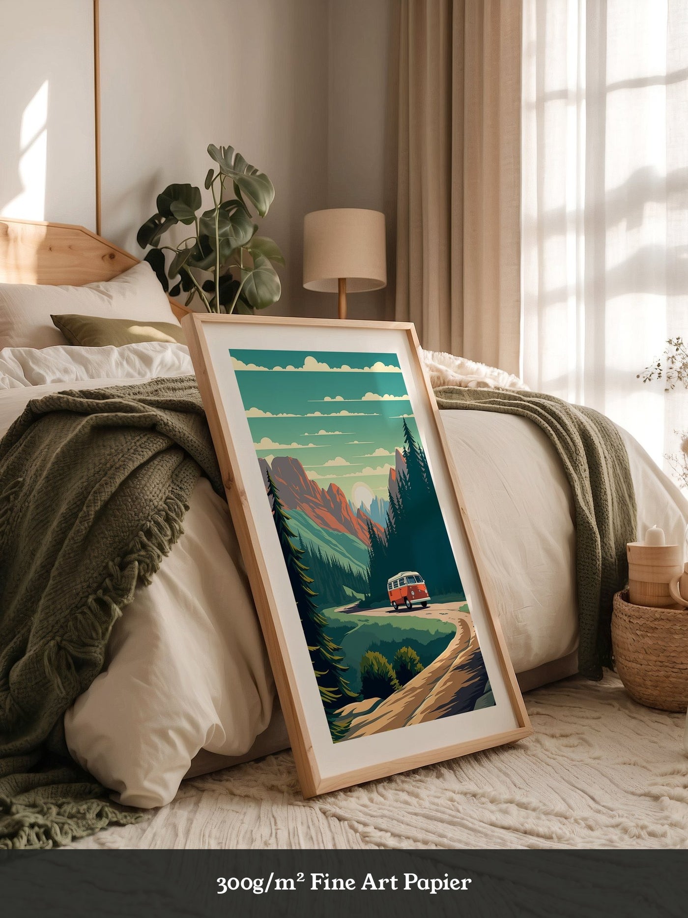Camper Roadtrip Berglandschaft Vintage