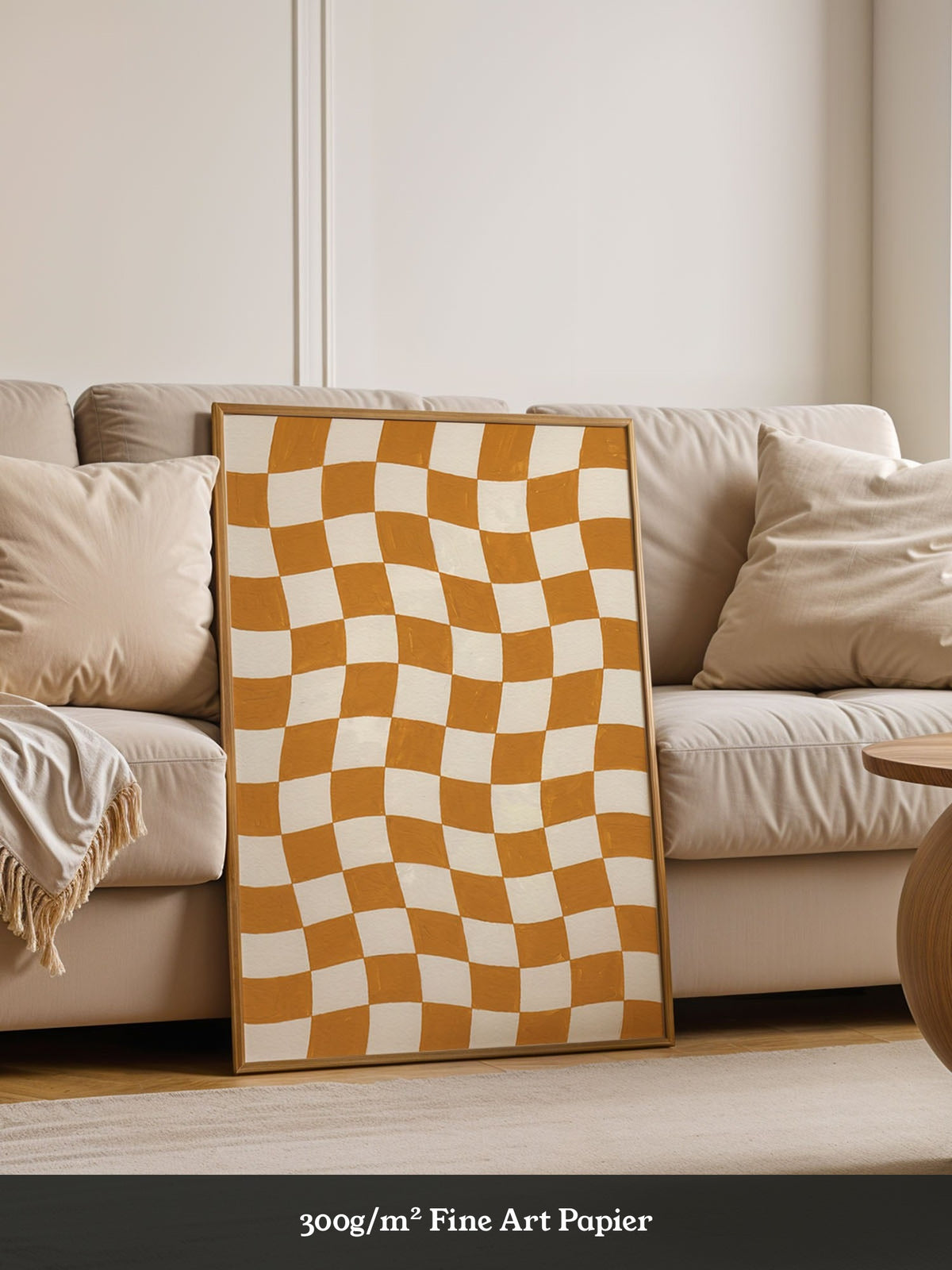 Schachbrett Orange Retro