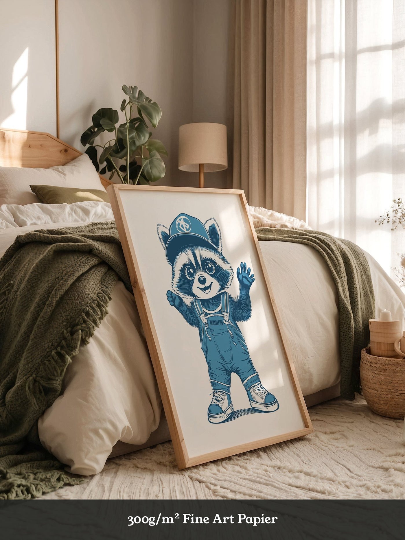 Waschbär Latzhose Blau
