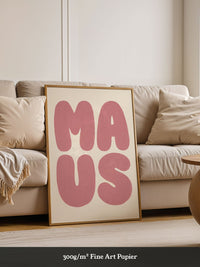 Love Typografie Rosa Poster